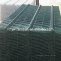 Green solid metal fence panel 2D panel fence 3D welded wire mesh panel